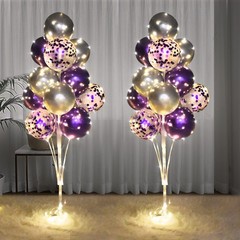 2 Set Floor Balloon Stand Kit with String Light Balloon Holder Centerpieces F…