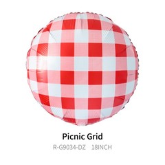 8pcs Picnic Balloons Gingham Balloons Picnic Party Decoration BBQ Themed Part…
