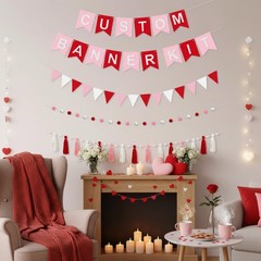 SmoothNovelty 139 Pcs Felt DIY Custom Banner Kit Include 104 Letters 18 Swall…