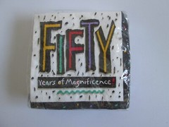 NEW Magnificence 50th Birthday Beverage Paper Napkins (36 Count) Amscan Square