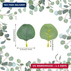 WILLBOND 400+ Pcs Eucalyptus Leaves, Fake Eucalyptus Petals Boho Wedding Table D