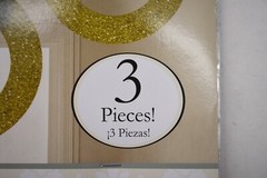 Honeycomb Gold Glitter Rings Hanging Party Decorations Wedding Engagement 3 Pcs