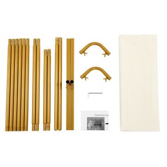 Freestanding Wedding Backdrop Stand Gold&Beige Backdrop Frame With Solid Base