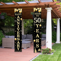 Happy 50Th Anniversary Door Banner Decorations, 50 Years Cheers Party Supplies,
