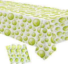 Tennis Party Tablecloth Decorations for Birthday Baby Shower – Disposable Sports