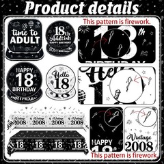 18th Birthday Party Decorations for Boys & Girls – Black & White Banner, Plates,