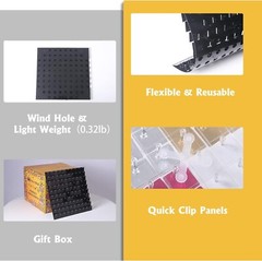 Black Shimmer Wall Backdrop 10 pcs Sequin Wall Panels for Party Backdrop