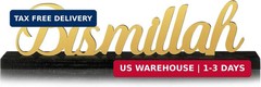 DoubleFill Metal Ramadan Table Decor Eid Mubarak Bismillah Decoration Golden Tra