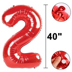 40 Inch Red Number 12 Digital Balloon,Jumbo Mylar Foil Helium Balloon for 12 …