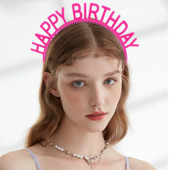 6PCS Colorful Happy Birthday Letter Headband Birthday Party Decoration Happy Bir