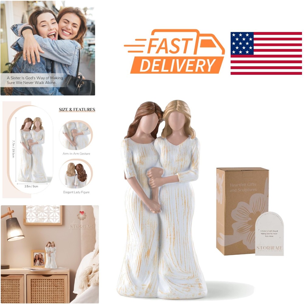 Handcrafted Resin Sister Figurines Gifts for Birthday Thanksgiving Christmas