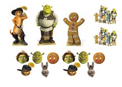 Shrek Mini Variety Pack with 3 Mini cutouts, 2 Tabletop Packs & 2 Mask Packs