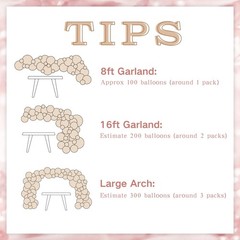 Dusty Pink Balloon Arch Kit,Double Pearl White Balloon Garland Kit for Weddin…