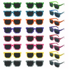 24 Pack Pixel Sunglasses, 8 Colors Video Game Style Glasses Party Favors for …