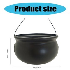 Oversized Witches Candy Kettle 12″ Halloween Party Large Cauldron for Treats