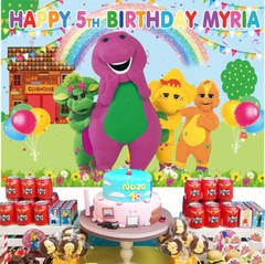 Barney and Friends Personalised Custom Banner Backdrop Party Supplies