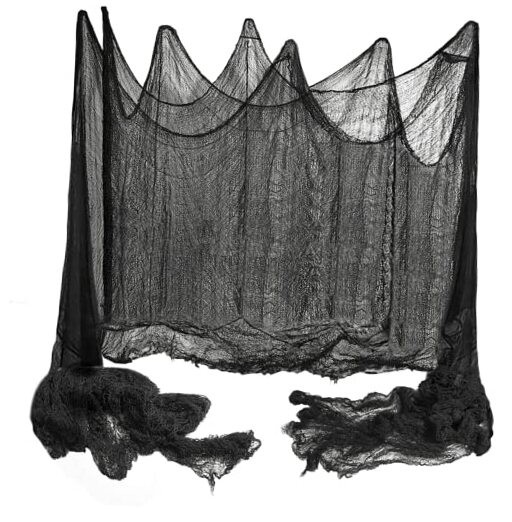Oversized Halloween Creepy Cloth – 33×6.5ft Spooky Fabric 400×80 Inch Black