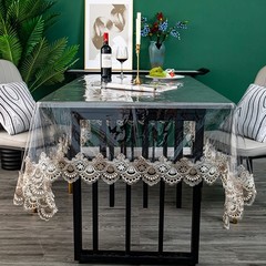 Jeloris Clear PVC Waterproof Rectangle Tablecloth – Vinyl Table Cover