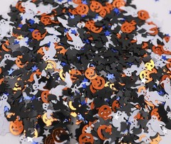 Halloween Party Confetti Glitter Pumpkins Bats Witches Ghost Star Metallic Se…
