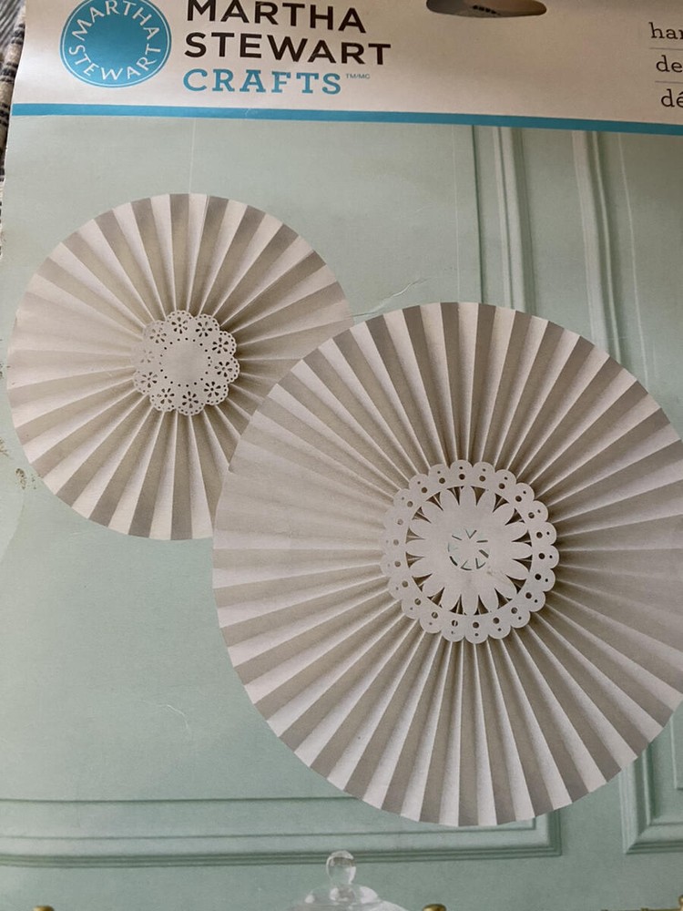 Martha Stewart Crafts Rosettes Hanging Decor Set of 3 NEW