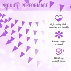 400 ft Solid Pennant Banner Flags 240 Pcs String Hanging DIY Triangle Bunting…