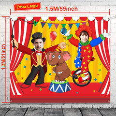 Carnival Circus Backdrop 59x51in Large Door Banner Photo Booth Party Decor Kids!