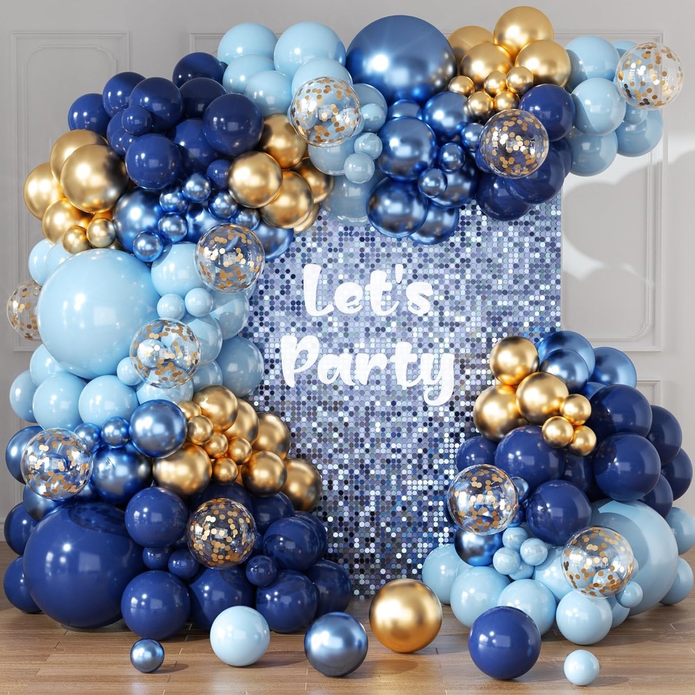 Navy Blue Gold Balloon Arch Kit 164pcs for Wedding, Baby Shower, Birthday Decor