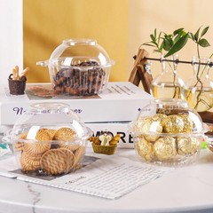 100 Pack Individual Cupcake Containers Plastic Cupcake Holders Deep Dome Muff…