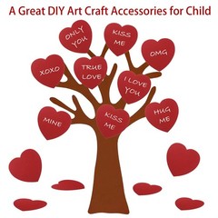 150 PCS Large Heart Paper Cutouts Red Shapes Valentines Cardstock Wall Decor