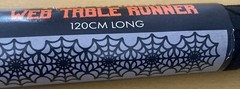AMSCAN BLACK FELT SPIDER’S WEB TABLE RUNNER 120 CM LONG HALLOWEEN PARTY FUN BNIB