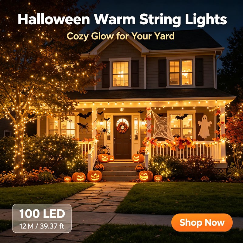 Halloween Decorations Solar String Lights Outdoor Waterproof for Yard Patio Tree