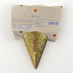 NEW Spritz Gold Glitter Party Hats – 10 Pack – 5″ Mini Cones Birthday/Holiday