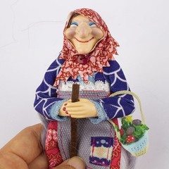 Kitchen Witch Doll, Vintage Cooking Doll, Festive Handmade Decor TL
