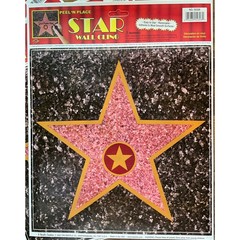 3 Pack 12”x15” Hollywood Star Peel ‘N Place Wall Cling/Party Accessory/Birthday