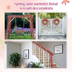 4 Pcs 6 ft Artificial Flowers Wisteria Garland-Total 24 ft Fake Hanging Wisteria