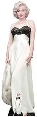 Marilyn Monroe White Gown and Fur Lifesize and Mini Cardboard Cutout / Standee
