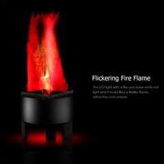 2Pcs 3W LED Fake Fire Flame Effect Light Party Decor Torch Lights for Bar Stage