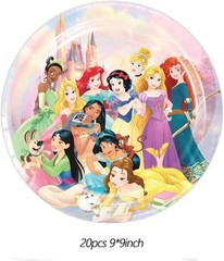 Disney Princess Birthday Decorations Party Supplies Set 88PCS Cups Plates Nap…