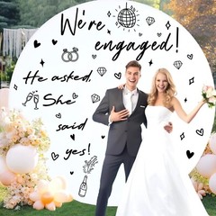 Engagement Party Decal We are Engaged Sign Decals He Asked She Said Yes Ballo…
