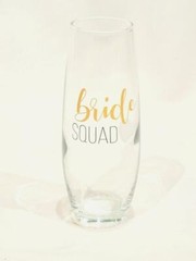 New Bridal Squad Bridal Party Bachlorette Party Stemless Wine Glass or Vase NWT