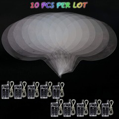 10 Pack LED Light Up BoBo Balloons 20″ Party Birthday Transparent Bubble Balloon