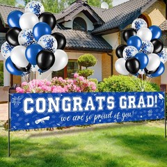 37Pcs Graduation Banner Balloon Decorations Class of 2026, Congrats Grad Bann…