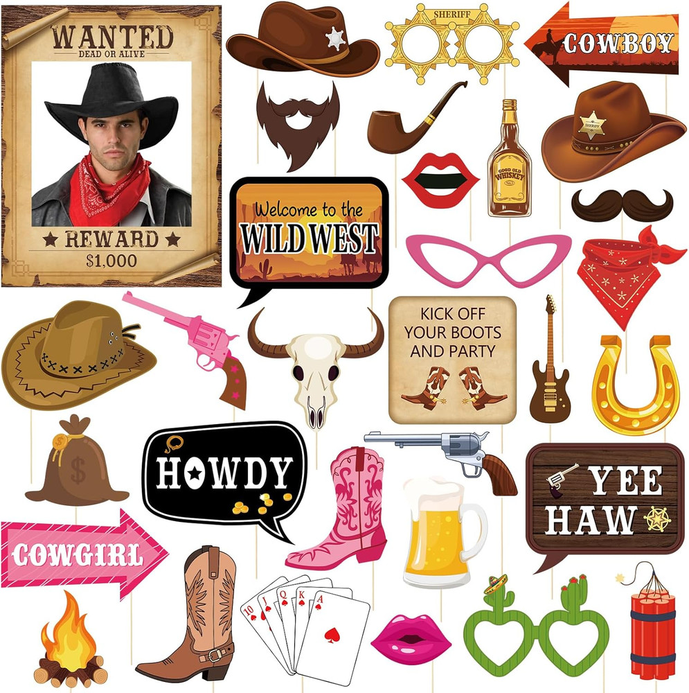 Western Photo Booth Props Wild West Party Decorations Western Decorations Texas