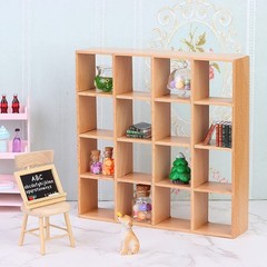 Miniature Wooden Storage Rack Mini House Furniture Mini House Accessory