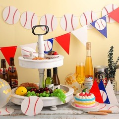 4 Pieces Baseball Party Decorations Baseball Banner Sports Ball Birthday Part…