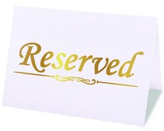 10 Pack Gold Foil Reserved Table Signs for Wedding and Restaurant – Double Si…
