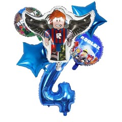 Robot Game Theme Balloon 6pcs Set For Birthday Decoration And Fast Shipping USA