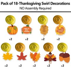 40PCS Thanksgiving Decorations – Pre-Assembled Banner & Garland, Hanging Deco…