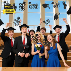 Graduation Decorations 2026, 24 PCS Class of 2026 Double-Sided Centerpieces with