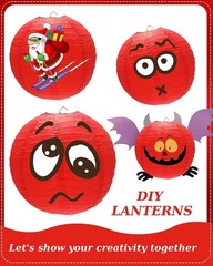 Asian Inspired Hanging Lamps – 48 Pcs Paper Lantern Decor